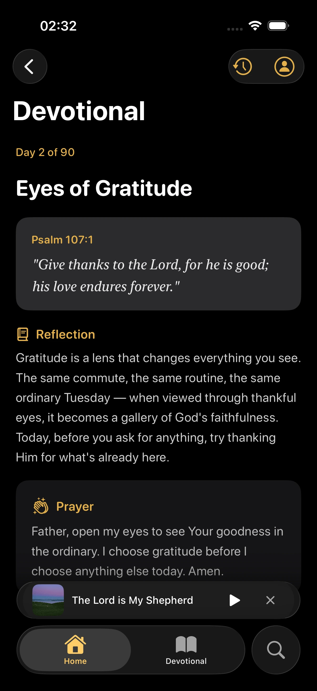 Daily devotional with Scripture and reflection
