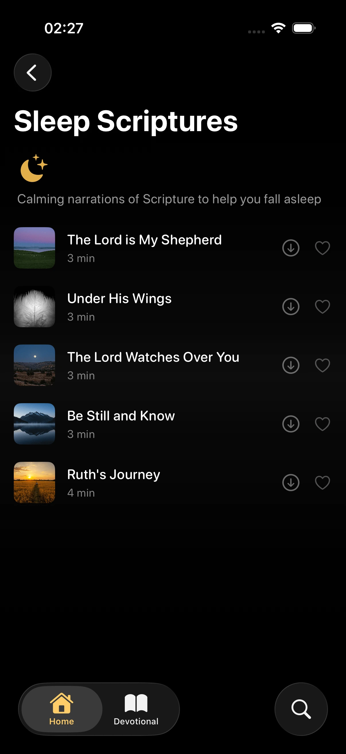 Sleep Scriptures collection